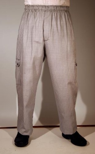 Chef Revival Houndstooth Chef Cargo Pants 100 Cotton - Large