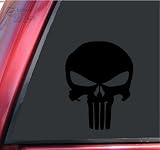 Punisher 2K Skull Vinyl Decal Sticker - Black