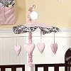 Pink and Black Sophia Musical Baby Girl Crib Mobile by JoJo Designs