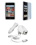 Apple iPod Touch 3G Accessories. Premium Accessory Kit for iPod Touch 3rd Generation: Clear Silicone Skin Case Cover Protection + USB Car Auto DC Charger + USB Travel Home AC Charger + USB Retractable Cable + Full body Screen Protector