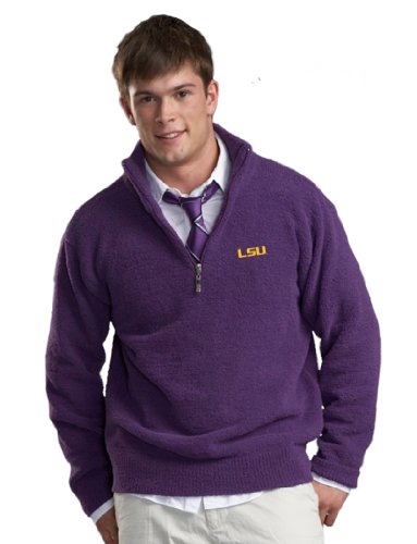 NCAA Louisiana State University Kashwere U Unisex Half Zip Pullover, X-Large (46-48), Purple