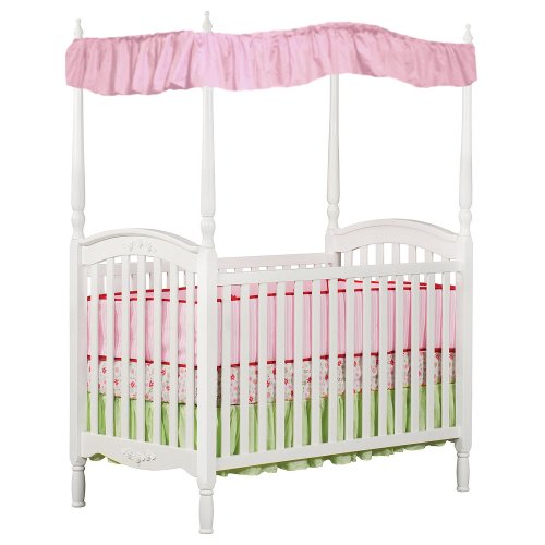 New Crib Size Solid Rose Pink Princess Canopy Fabric Top