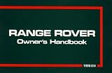 Range Rover 1986-87 Petrol 3.5 & Diesel 2.4 (Vm) Official Factory Owner's Manual, Lsm 129hb