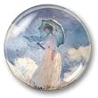 Woman with Parasol - Crystal Dome Paperweight
