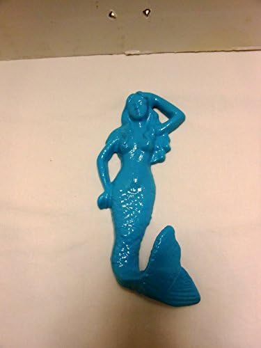 Cast Iron Turquoise Mermaid Hook