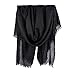Iristide Womens Long Scarf in Solid Color, Light Weight Large Shawls Wrap for Beach Outdoor Camping Traveling Sunscreen Neckwear 75Ã—43 inch (Black)
