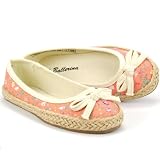 Produkt-Bild: KIDS SHOES M&auml;dchen Sommer Ballerina, Blumendrucke, apricot orange