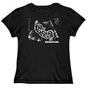 T-Shirt Woman Black " I Was Born In Argentina / Ecography " Country