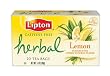 Lipton Herbal Tea, Lemon, Caffine Free, Tea Bags, 20-Count Boxes (Pack of 6)