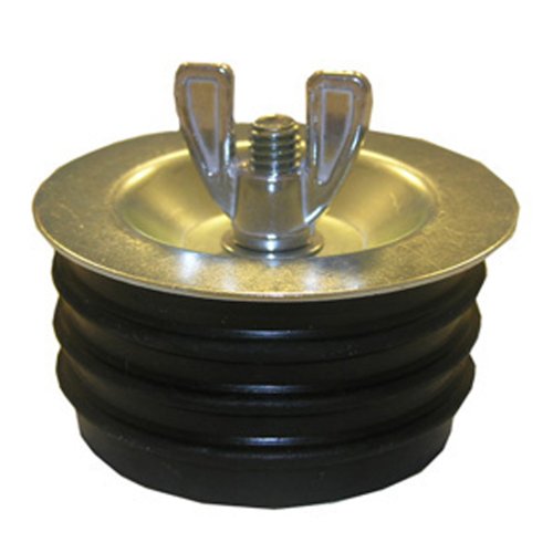 LASCO 131824 Economy Rubber Test Plug with Easy Grip Wing Nut, 4Inch