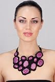 Outlet Item: Tia's Bib Necklace - Purple