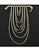 S&E Punk Gothic Shiny Cut Gold Plated Chains Necklace Choker Chunky Body Chain