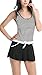 MiYang Women's One Piece Stripes Skirted Slim Swimsuit Bathing Swimwear, Black, L