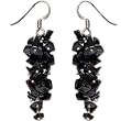 Onyx Earrings Sterling Silver Jewelry 1.75 inches (erg121)
