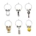 Supreme Housewares Tennis Ace Wine Charms, Zinc Alloy Wine Glass Tags for Stem Glasses, Drink Markers Identifiers for Parties, Tastings, and Entertaining, Multicolor, Set of 6