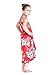 Girl Hawaiian Halter Dress in Hibiscus Red