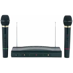 2 Wireless Microphones with Base and Instructions ~ SAME DAY SHIPPING