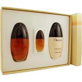 Obsession By Calvin Klein For Women. Set-eau De Parfum Spray 3.4-Ounce & Body Lotion 6.7-Ounce & Obsession Eau De Parfum Spray .5-Ounce Mini