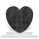 Real 10.50 Ctw Black Rose Heart Shaped Loose Diamond