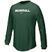 Nike Marshall Thundering Herd Green Waffle Long Sleeve Crew Top