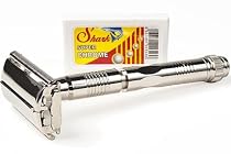 Parker 90R - Long Handle Butterfly Open Double Edge Safety Razor and 5 Shark Super Chrome Blades
From Parker Safety Razor
