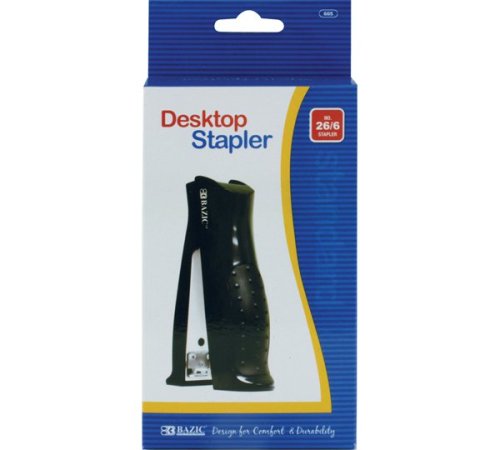 Bazic Desktop Stapler with Cushion Grip - Standard (26 6) (Case of 72)