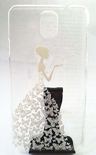 Samsung Galaxy Note 3 Case,Fashion Hard Butterfly Dress Girl Design Princess Pattern Premium Pc Cover Samsung Galaxy Note 3 (white)