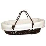 Moses Basket Chocolate Set - W White Pique... by Trend Lab