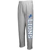 NFL Reebok Detroit Lions Ash Shuffle Left Fleece Pants (Large)