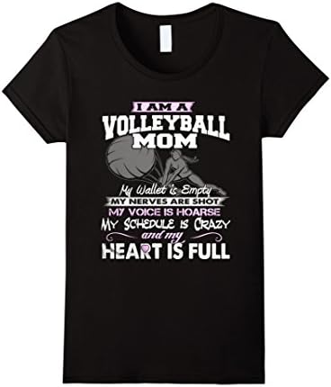 Women's I am a Volleyball Mom Tshirt Large Black