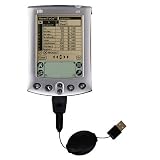 Gomadic for the PalmOne palm m505 - Retractable USB Cable for the PalmOne m505 with Power Hot Sync and Charge capabilities - Gomadic Brand w/ TipExchange Technology
