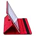 HDE iPad 2 iPad 3 iPad 4 Rotating Case 360 Degree Magnetic Cover Stand for 2nd 3rd 4th Generation iPad (Red Cartoon)