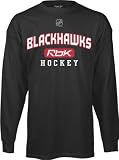 Chicago Blackhawks -Black- Center Ice RBK Practice Long Sleeve T-Shirt