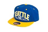 MLB Men's Seattle Mariners Arched Snapback Cap (Royal/Gold, Adjustable)