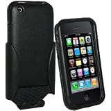 New High Quality Amzer Holster Sleeve Combo Smooth Black For Iphone 3G Iphone 3G S 180 Degree Rotatable Belt Clip