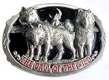 Mens WILD WOLVES Alternative Retro Metal Belt Buckle