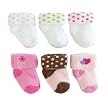 Just One Year Terry Cuff Socks 6-pk. - Pink (0-3 mos.)