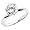 14K White Gold Round-cut 1.25 CT Equivalent CZ Cubic Zirconia Ladies Solitaire Wedding Engagement Ring Band (Size 4 to 12) - Size 4