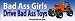 Bad Ass Girls Drive Bad Ass Toys - Funny Bumper Stickers (Large 14x4 inches)