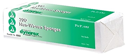 Dynarex Non-Woven Sponges, Non-Sterile, 2
