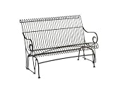 Woodard Terrace Wrought Iron Patio Bench
