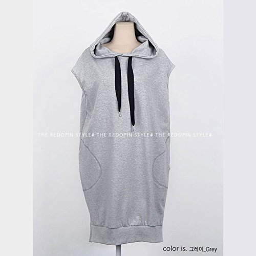 REDOPIN（レッドオピン） ルーズフィットフードワンピース／グレー