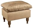 Pillow Top Ottoman Micro Suede Saddle