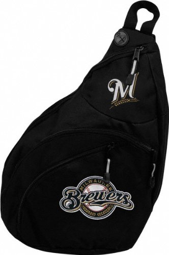 Milwaukee Brewers Black Slingshot Backpack