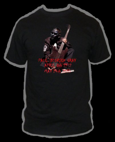 QUIPS AND QUOTES TSHIRTS (PAUL GRAY SLIPKNOT) colour BLACK size XL