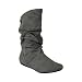 Womens Slouch Mid-Calf Boots Grey