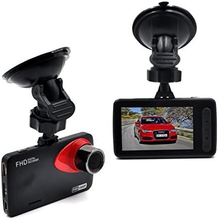 Napoer Car Black Box Traveling Driving Data DVR Recorder Camcorder Night Vision Vehicle Camera With 170 Degree Angle View Black