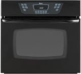 Amana : 30 inch Single Electric Wall Oven with 2 Oven Racks BLACK
