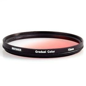 BestDealUSA 72mm Graduated Filter Gradual Color Orange For Landscape Photography
