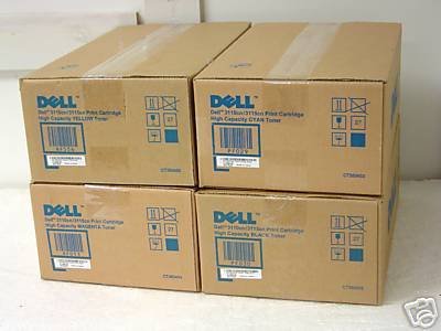 Dell 3110cn / Dell 3115cn OEM High Yield Full Toner Set (B,C,M,Y)